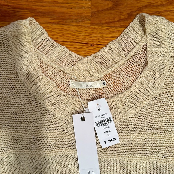NWT LF Millau Cream Hi/Low Sweater - Picture 7 of 8